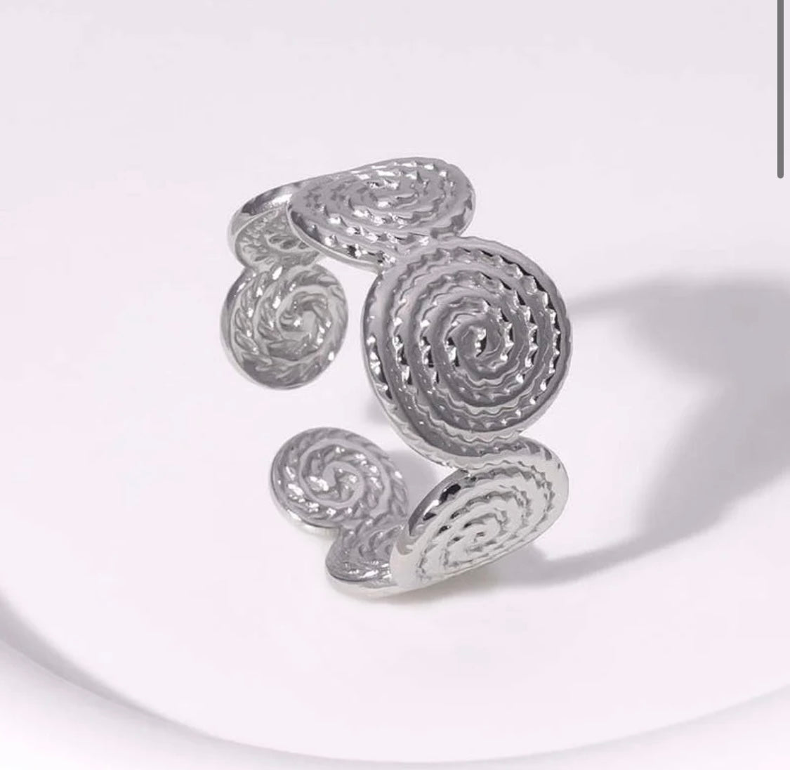 Bague Retro circle - Ouverte & ajustable