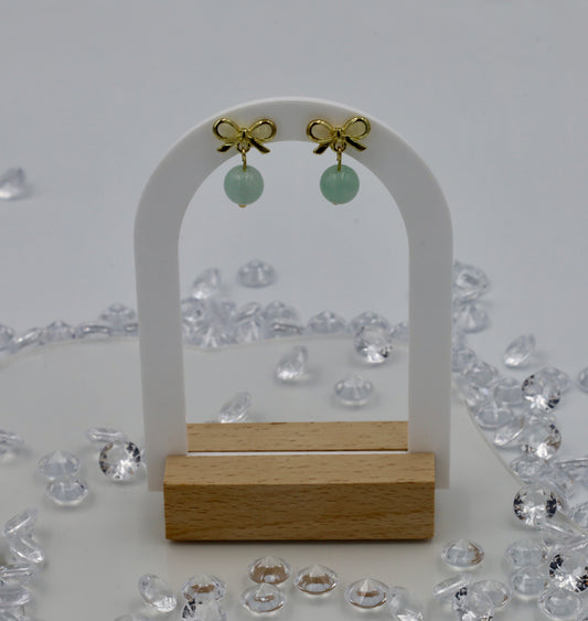 Boucles d’Oreilles Amazonite – Douceur Émeraude