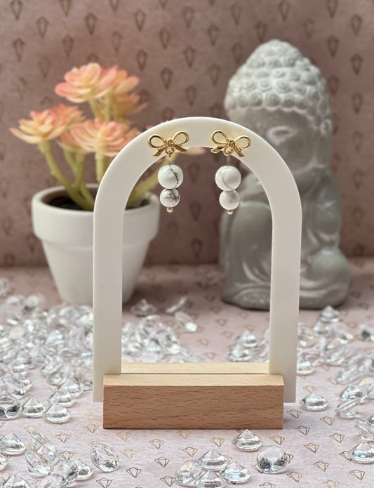 Boucles d'oreilles - Éclat Howlite