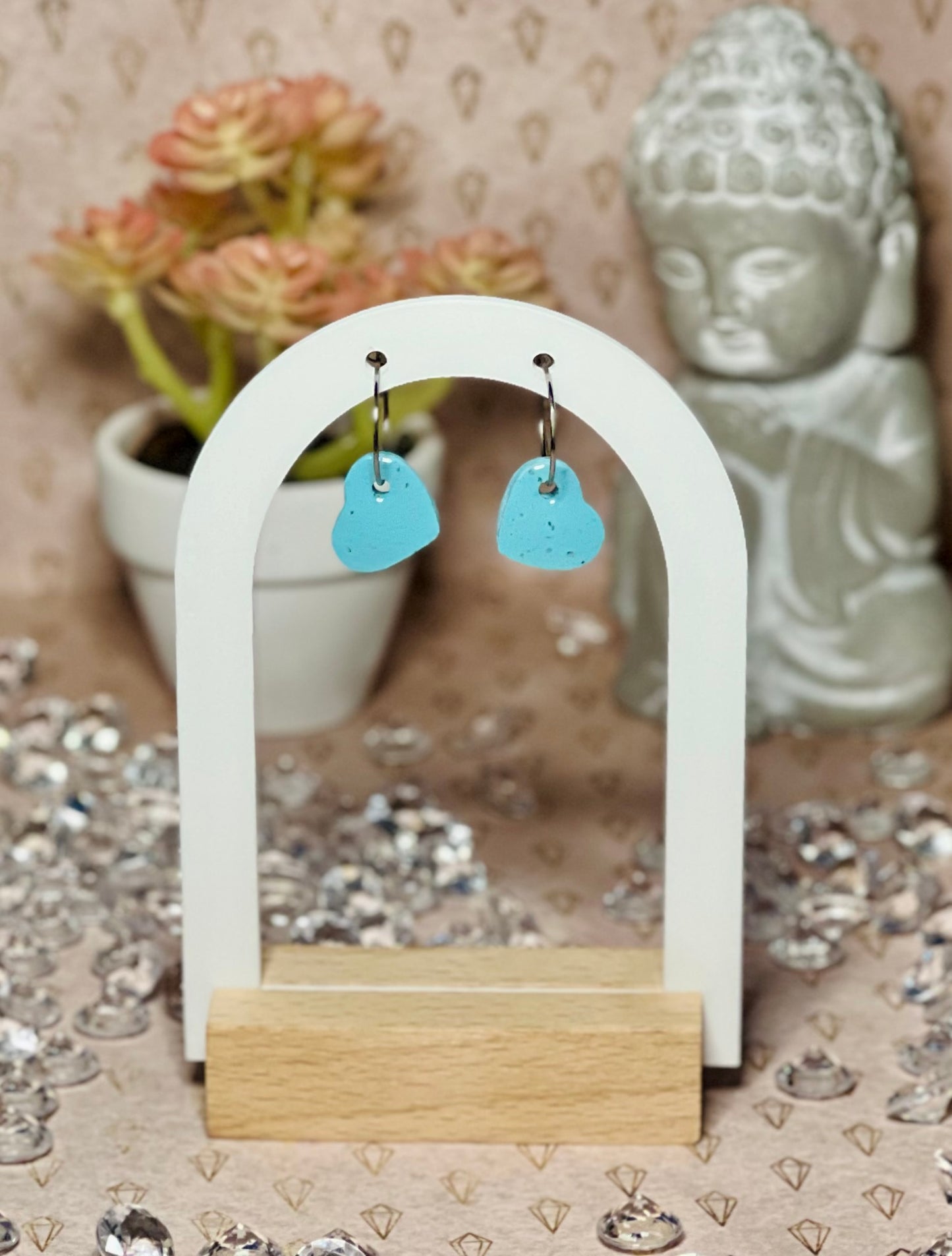 Boucles d'oreilles - Coeur Granit