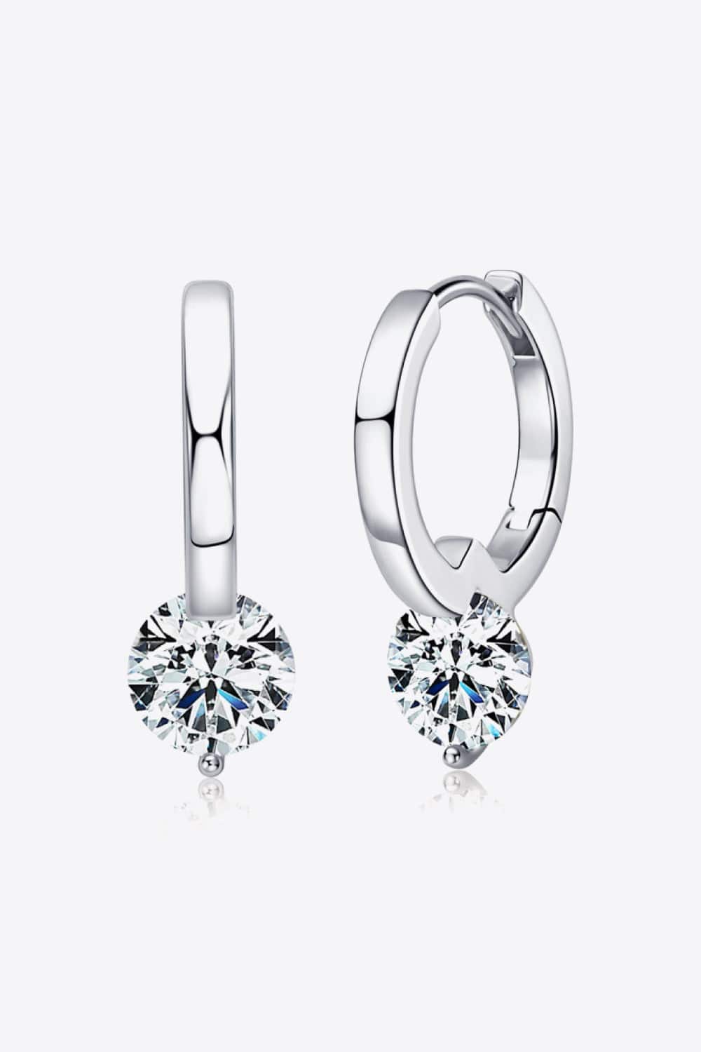 2 Carat Moissanite 925 Sterling Silver Drop Earrings - Creavibe