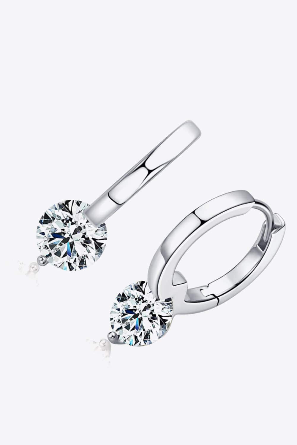 2 Carat Moissanite 925 Sterling Silver Drop Earrings - Creavibe