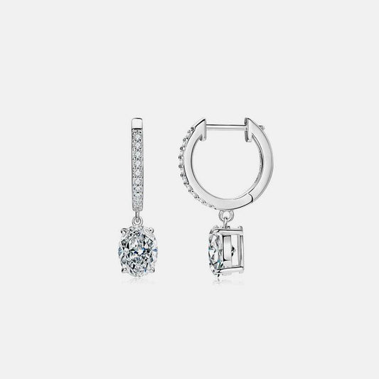 3 Carat Moissanite 925 Sterling Silver Earrings - Creavibe