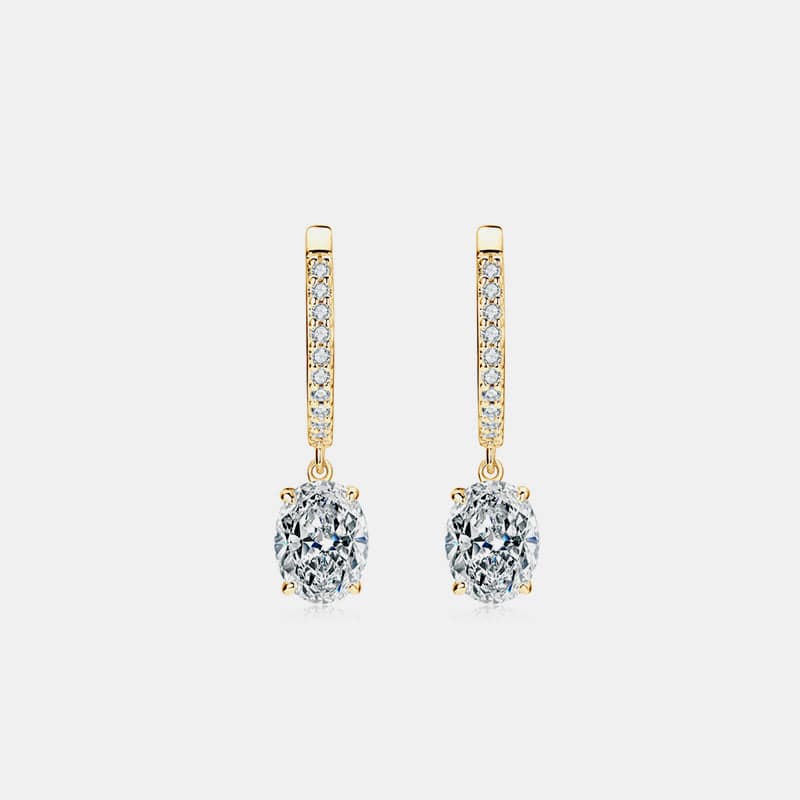 3 Carat Moissanite 925 Sterling Silver Earrings - Creavibe