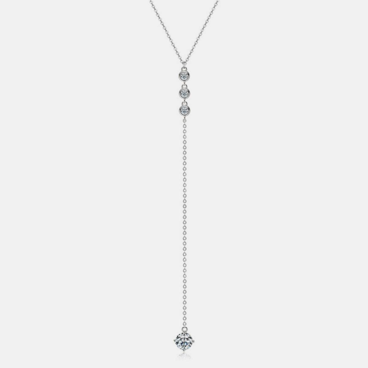 1.3 Carat Moissanite 925 Sterling Silver Drop Necklace - Creavibe