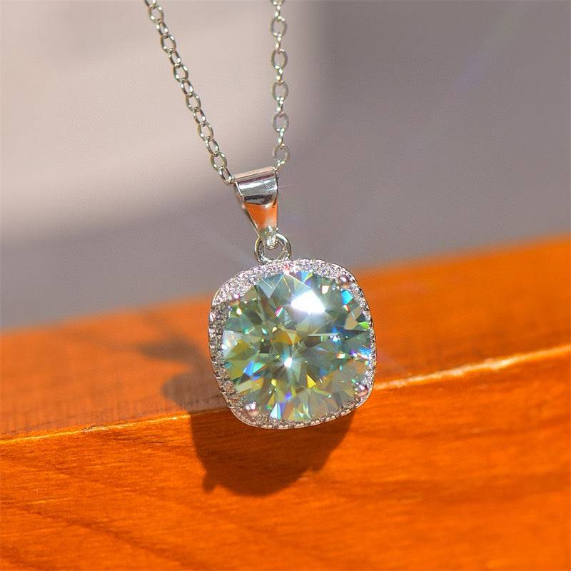 5 Carat Moissanite 925 Sterling Silver Pendant Necklace - Creavibe