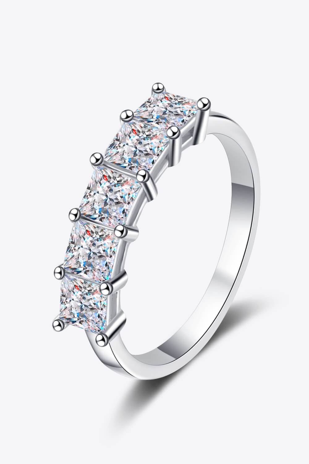 Romantic Surprise 2 Carat Moissanite Rhodium-Plated Ring - Creavibe